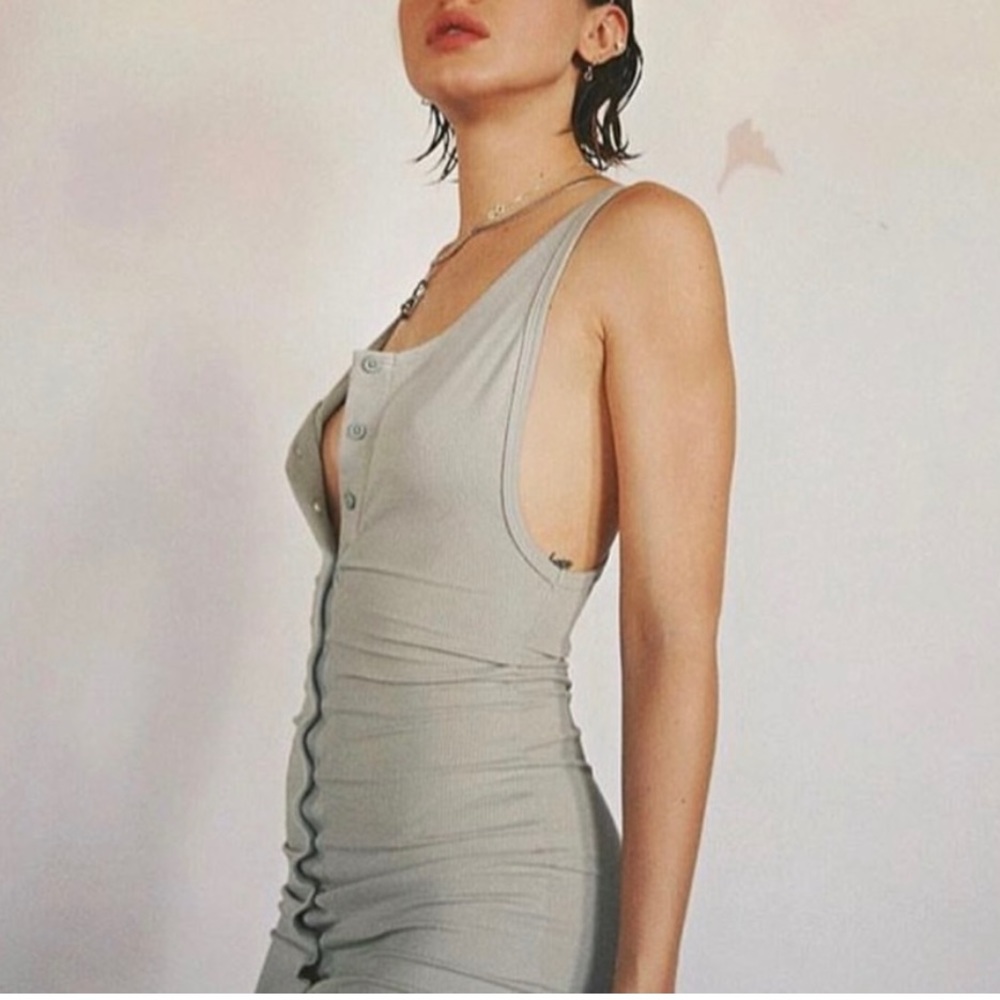 THE LINE BY K Gaby Ribbed Midi Dress M